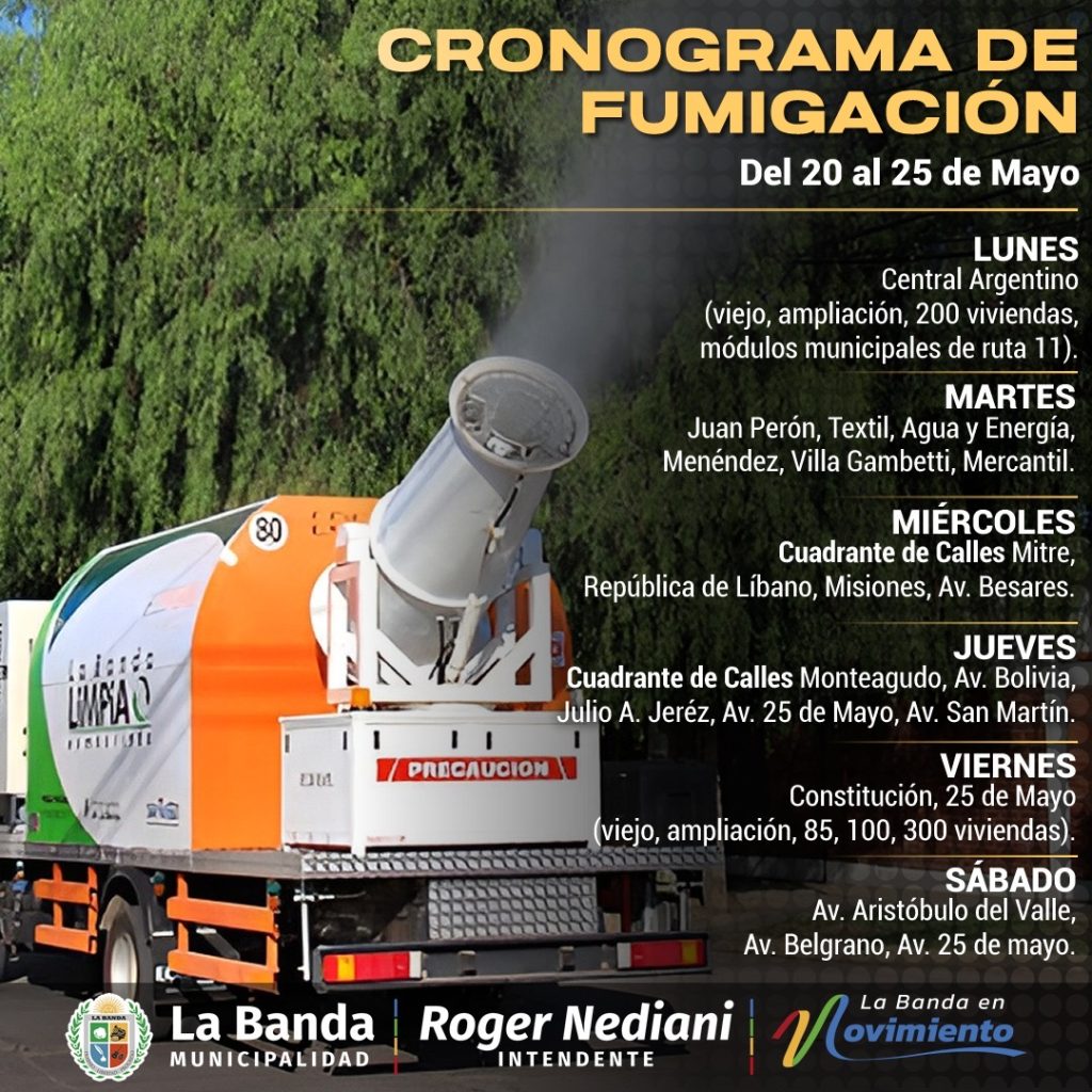 La Municipalidad de La Banda dio a conocer el nuevo cronograma de ...
