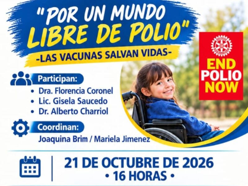El Rotary Club Madre de Ciudades realizará una jornada sobre la lucha contra la poliomielitis